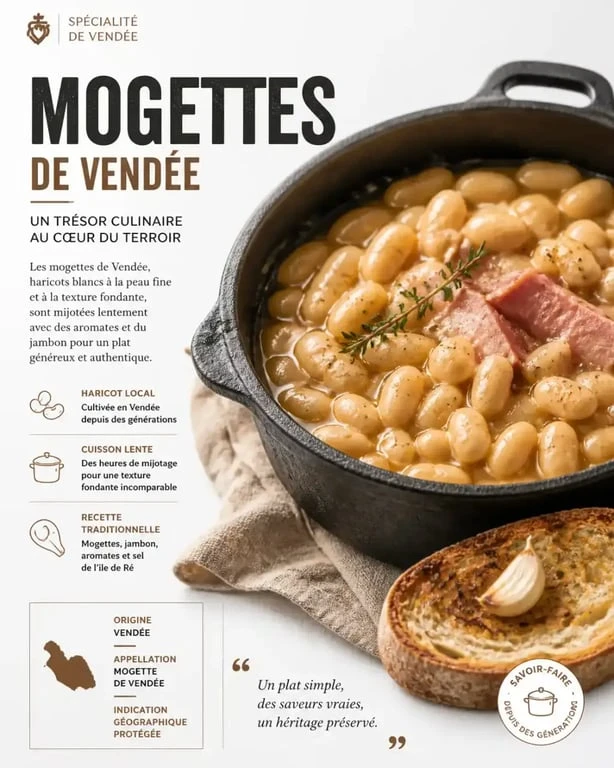 Recette traditionnelle de mogettes de Vendée dans une cocotte