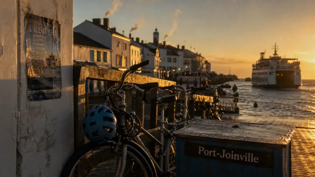 Ile d yeu vendee : vélos au port de Port-Joinville et ferry