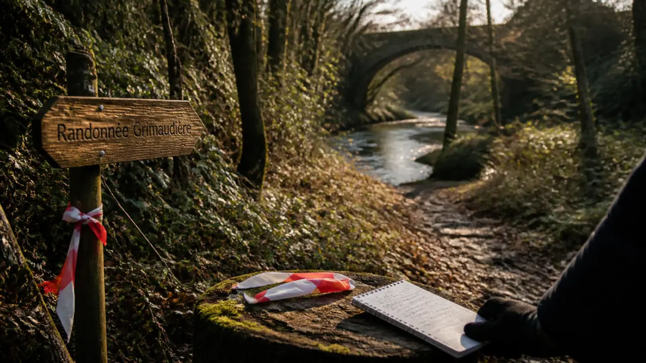 Randonnée de la grimaudière : sentier et rivière Dive