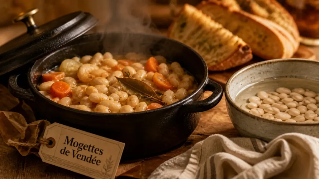 Recettes de mogettes de vendée : mogettes en cocotte vapeur, sauce crémeuse