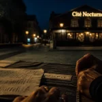 Restaurant autour du puy du fou, table bois et ticket de réservation devant la Cité Nocturne