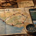 Tourisme en vendée carte : routes pour plages, îles et villages sans zigzag