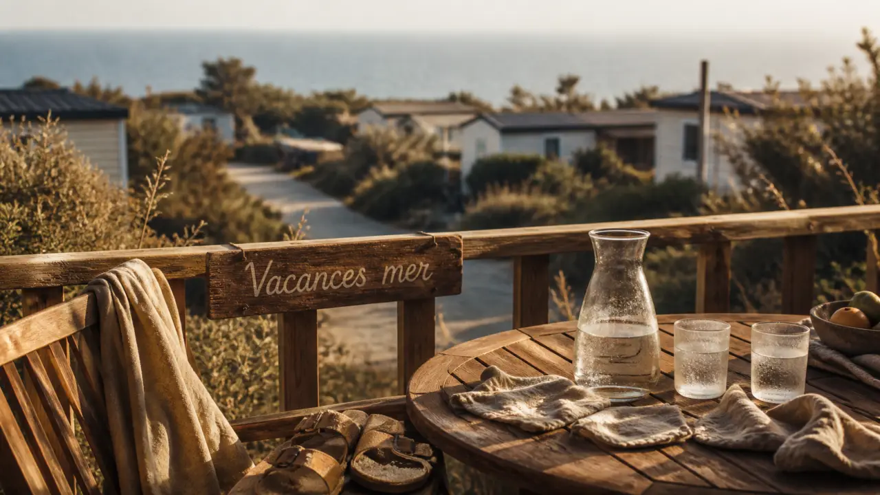 Vacances mobil home Vendée : vue mer depuis le camping