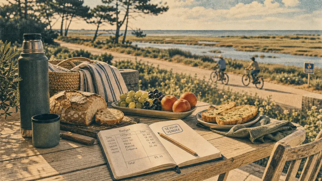 Vacances vendée pas cher : pique-nique et budget sur terrasse