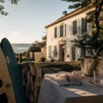 Villa vacances Vendée : table terrasse, mer à pied, piscine ou bocage