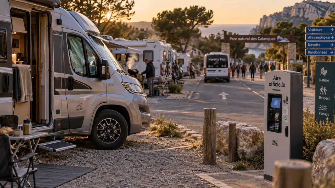 Aire de camping car au Puy du Fou, 650 places avec services complets