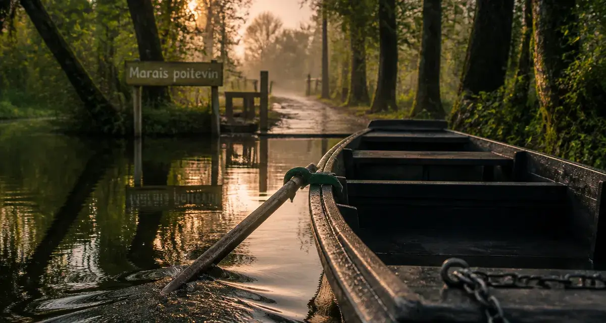 Choses à visiter en Vendée : barque dans le Marais poitevin