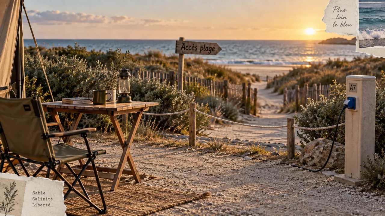 Emplacement camping en Vendée bord de mer, accès plage