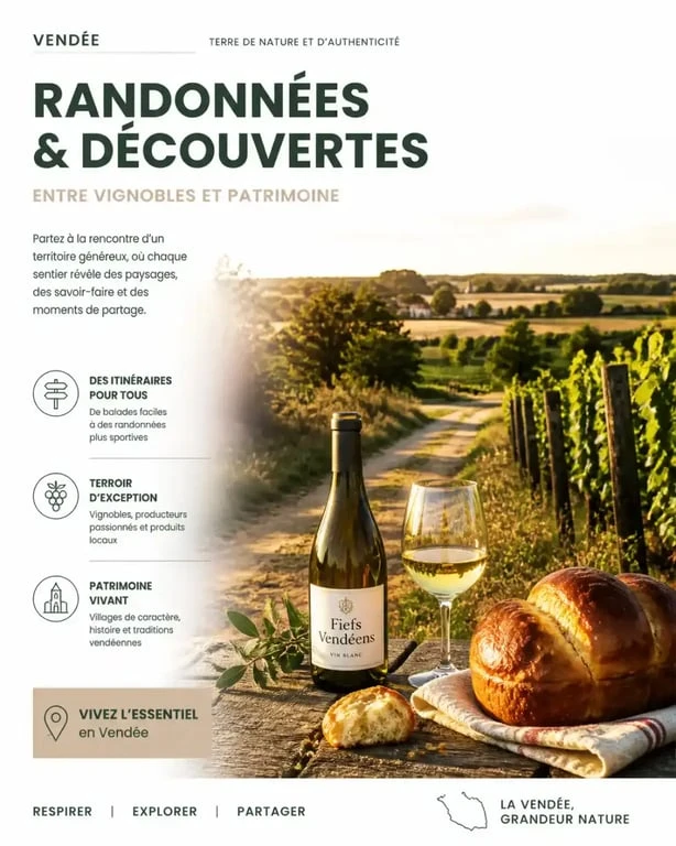 Randonnée gourmande en Vendée : dégustation de produits locaux sur un sentier