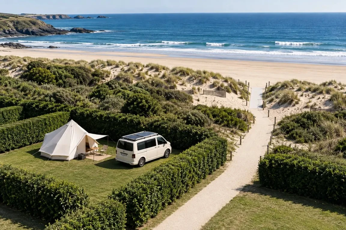 Emplacement camping Vendée bord de mer avec accès à la plage