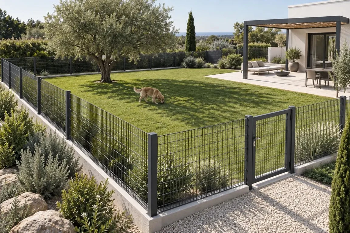 Location vacances chien jardin clos avec clôture et portail sécurisés