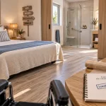Location vacances adaptée pour fauteuil roulant vendée : chambre PMR avec accès intérieur