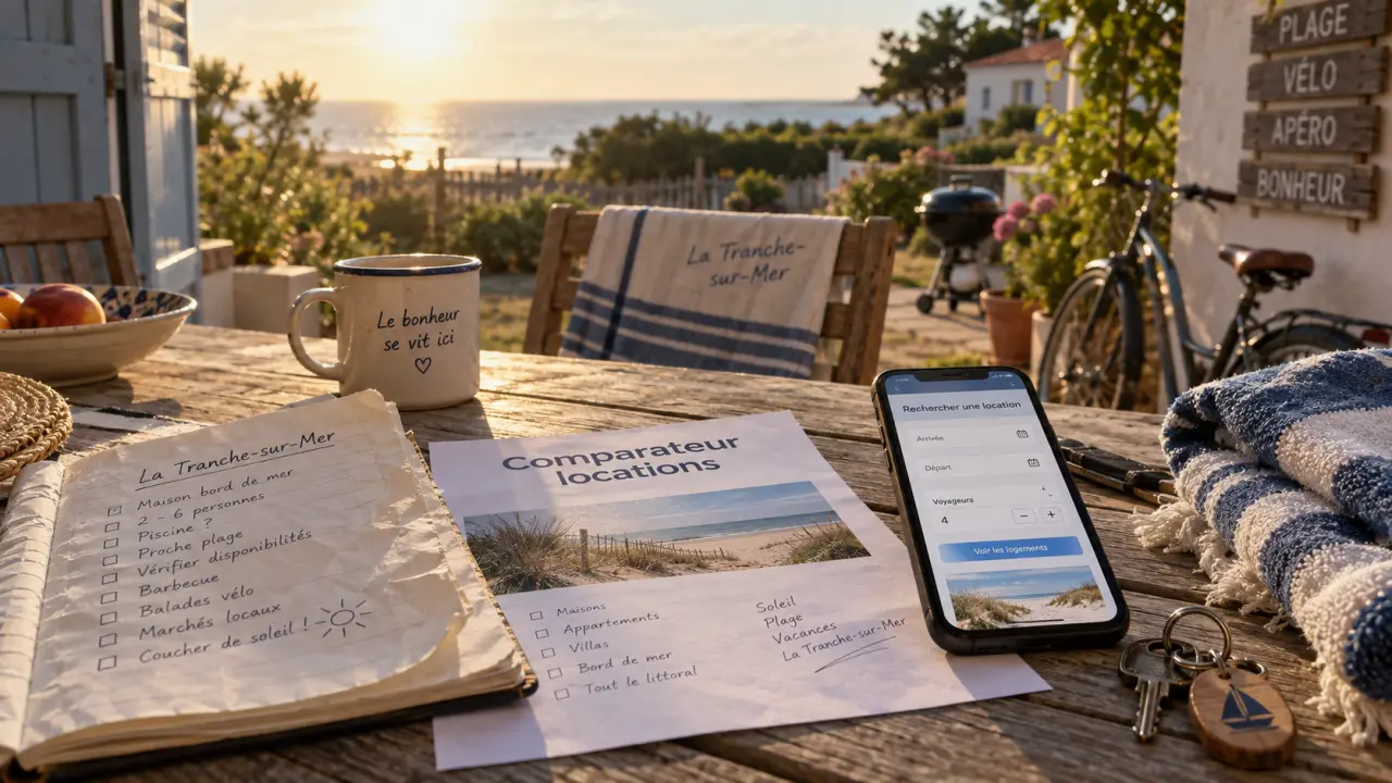 Location vacances La Tranche sur Mer : terrasse avec vue mer