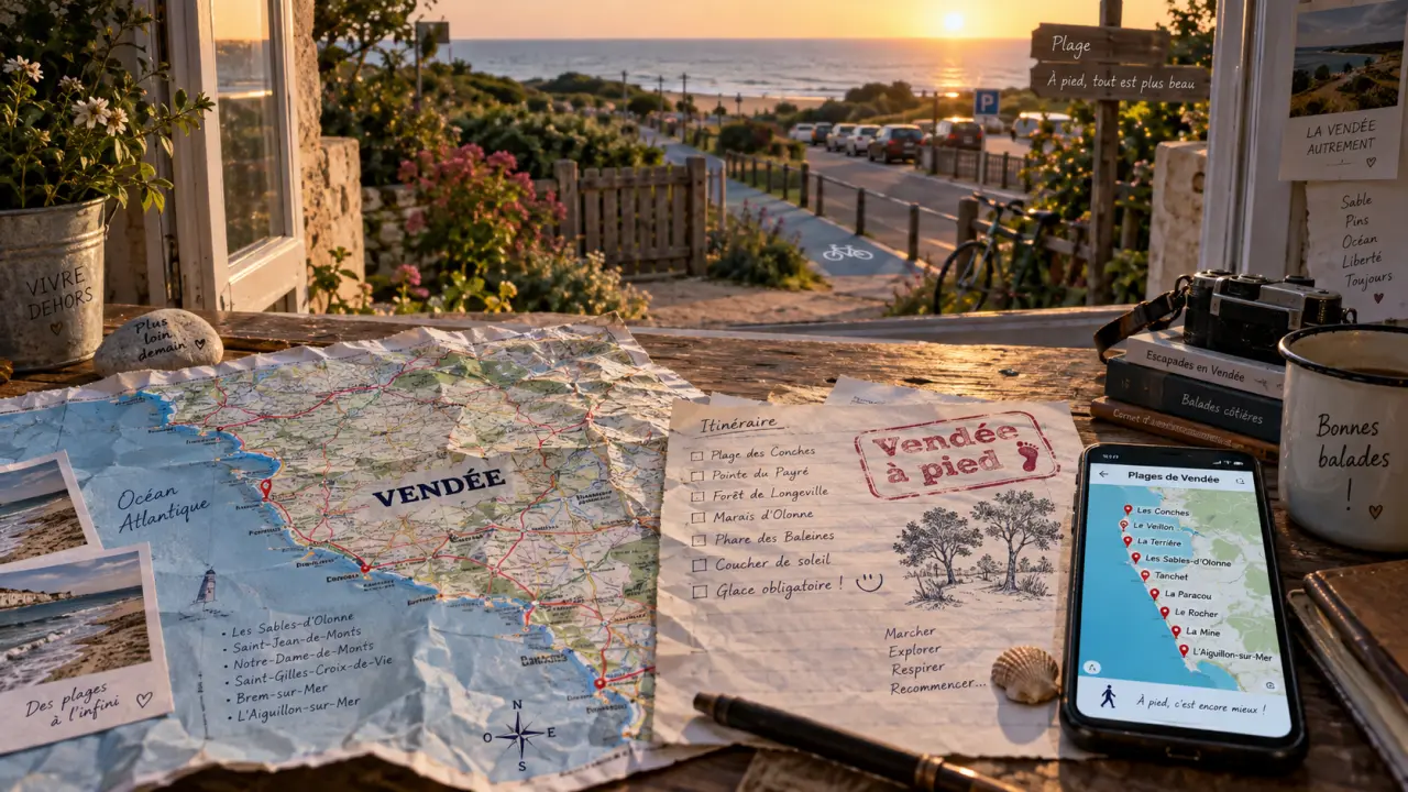 Logement vacances Vendée : carte bord de mer, plage et itinéraires