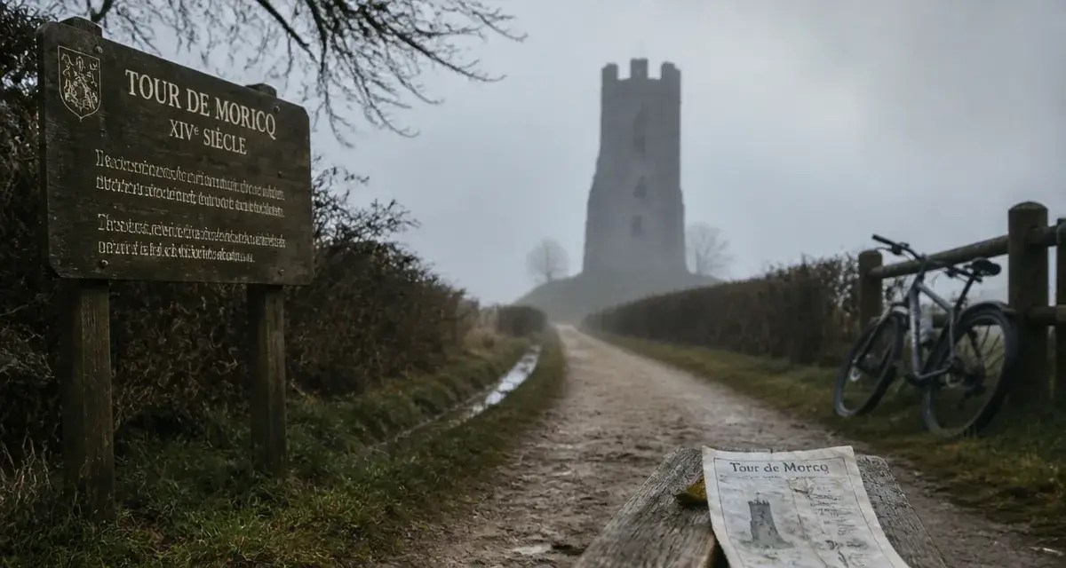 Que faire à Angles Vendée : Tour de Moricq en vélo, chemin de sable vers la tour