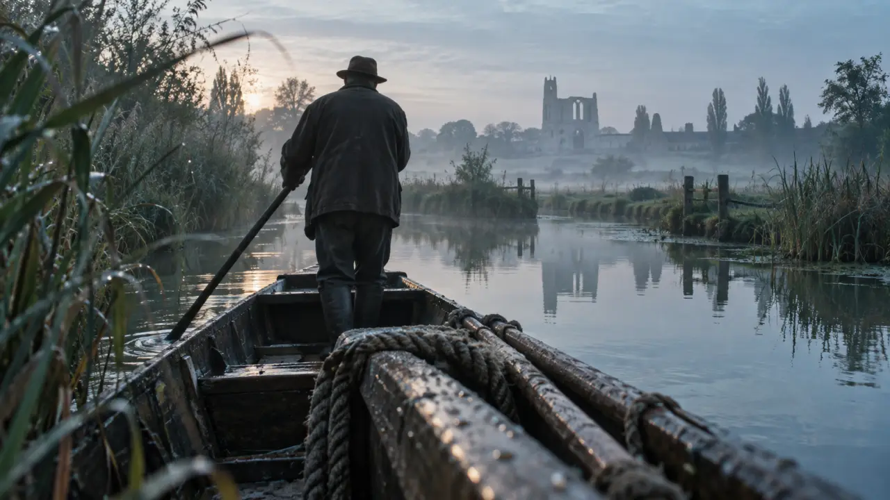 Que visiter en Vendée sud : barque dans le Marais poitevin près de l’abbaye de Maillezais