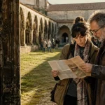Visite en Vendée journée du patrimoine : couple devant l’abbaye