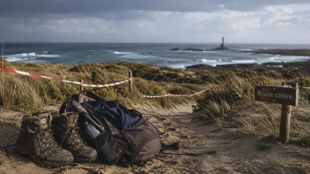 Randonnée vendée 2025 : chaussures sur sentier côtier
