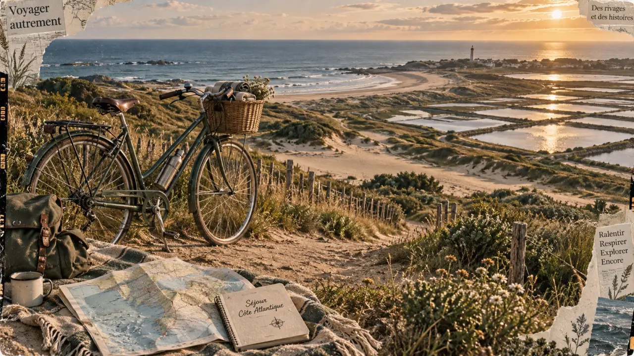 Séjours thématiques côte atlantique : vélo et sentier côtier vue océan