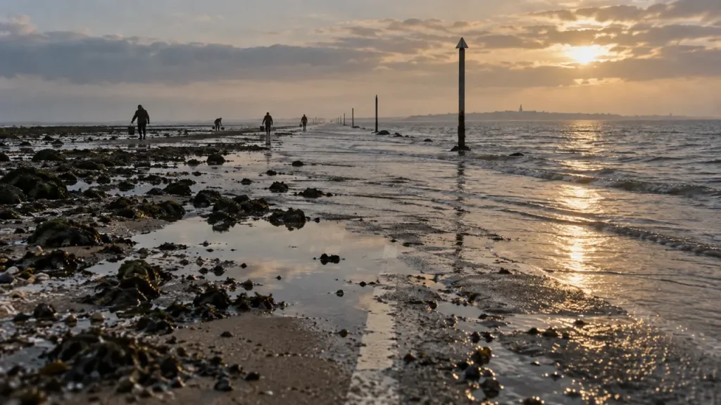 Visiter la Vendée insolite : Passage du Gois, route de marée entre Beauvoir-sur-Mer et Noirmoutier