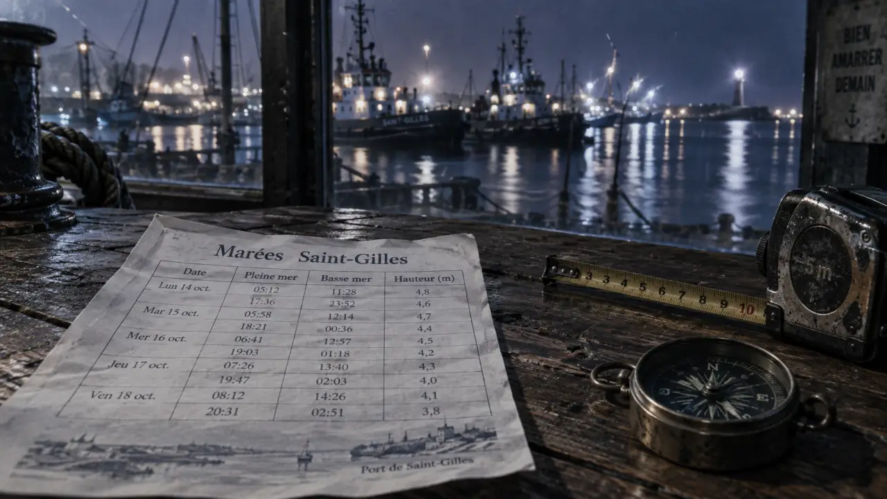 Horaires des marées saint gilles croix de vie : hauteurs et coefficients