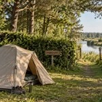 Vacances dans camping calme et nature vendée : tente et nature au camping