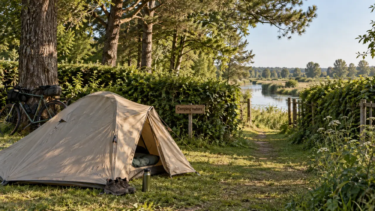 Vacances dans camping calme et nature vendée : tente et nature au camping