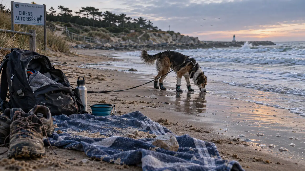 Vacances en Vendée avec chien : plage autorisée, chien en laisse au bord de l’eau